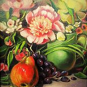 Oil painting flowers 