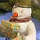 Снеговик, 32 см. Снеговики. ВАТНАЯ ЗИМА. Ярмарка Мастеров.  Фото №6