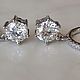 Moissanite Ring Earrings 2 Carats Silver. Congo earrings. Silverluxe. My Livemaster. Фото №4