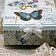 Box blue butterfly solid wood decoupage. Box. Studio Villa-Oliva. Online shopping on My Livemaster.  Фото №2