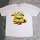 T-shirt painting 'Mignon with duck'. T-shirts. Koler-art handpainted wear. Online shopping on My Livemaster.  Фото №2