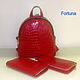 Backpack leather ' Red'. Backpacks. Sergei. My Livemaster. Фото №6