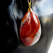 Украшения handmade. Livemaster - original item Oval agate pendant with druze in two colors. Handmade.
