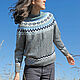 Women's knitted Alpaca and merino sweater, Norwegian sweater. Sweaters. Dobryy_vyaz. Online shopping on My Livemaster.  Фото №2