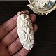 Pendant on carved bone Girl lady of the Wind, 925 silver. Vintage pendants. marusy-1 (Marusy-1). My Livemaster. Фото №6