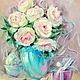 Oil painting on canvas. Love you! the picture with the roses, Pictures, Moscow,  Фото №1