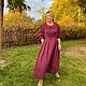 Заказать Льняное миди платье-бохо Феникс. Simply Wear by Di (Prokhorova Diana). Ярмарка Мастеров. . Платья Фото №3