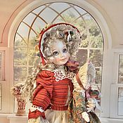Гретель, коллекционная текстильная будуарная кукла, artdoll