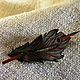 Brooch for shawl - pin from the skin 'NIB', Hairpins, Chernomorskoe,  Фото №1