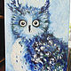 Order Oil painting 30h40 Owl. Viktorianka. Livemaster. . Pictures Фото №3