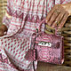 Розовая Мини-сумочка из кожи питона Kelly, Классическая сумка, Москва,  Фото №1
