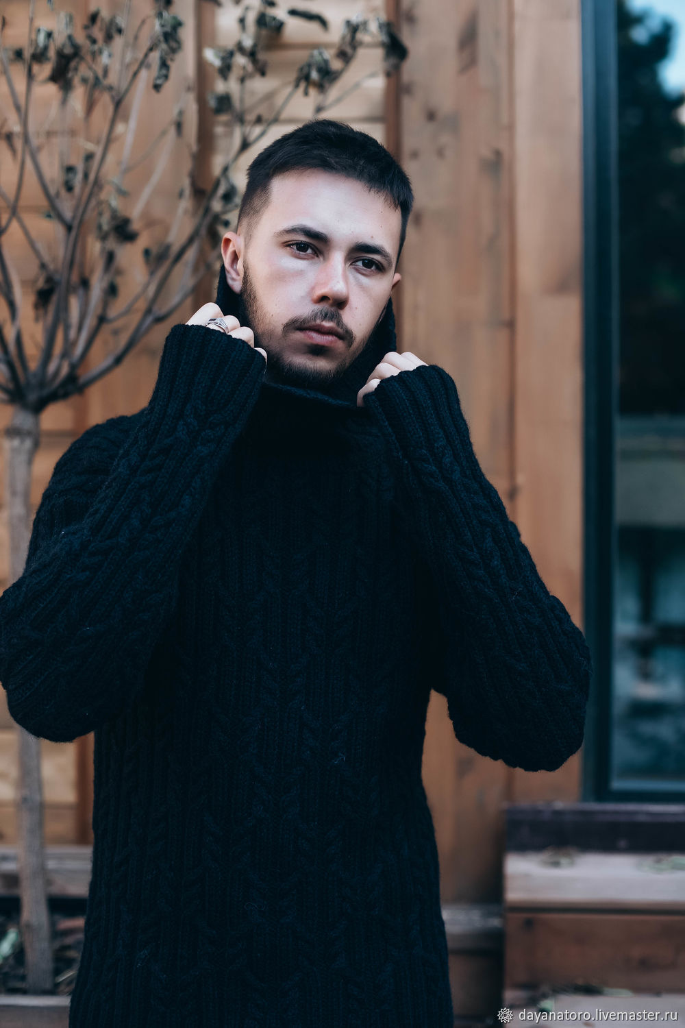 Мужской вязаный свитер "Черный песок", Mens sweaters, Rostov-on-Don,  Фото №1