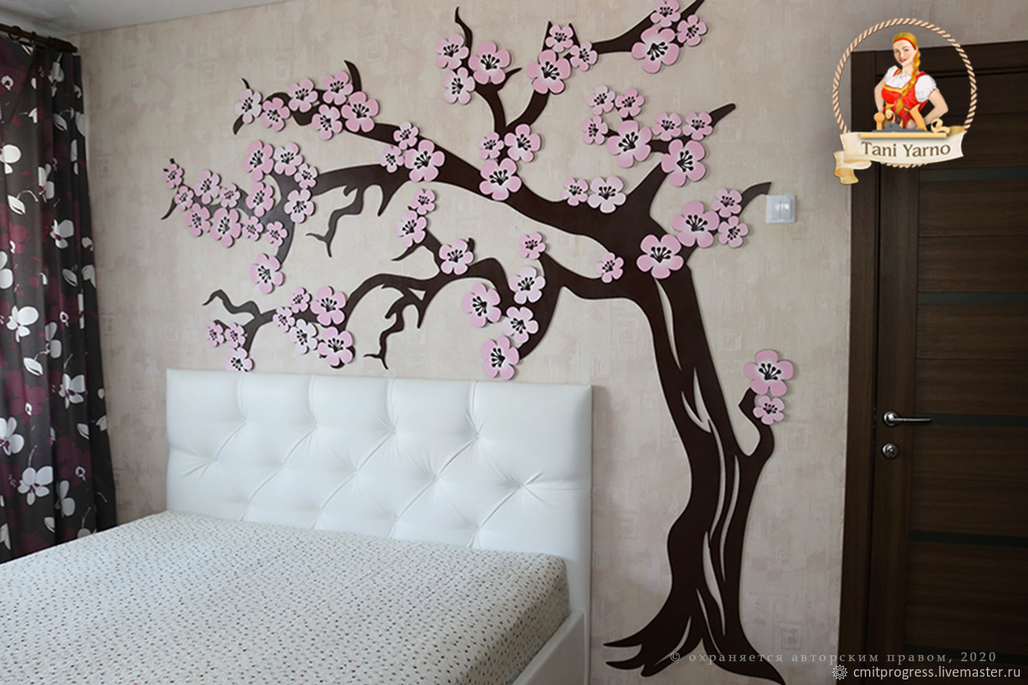 Wood panel on the wall ' cherry Blossom', Panels, Dimitrovgrad,  Фото №1
