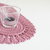 Decorative crocheted napkin made of cotton
