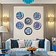 'Azure dream with shades of gray ' large set on the wall. Decorative plates. Art by Tanya Shest. My Livemaster. Фото №6