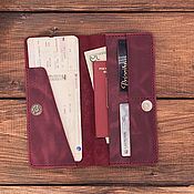 Сумки и аксессуары handmade. Livemaster - original item Travel holder for 1 passport made of leather.. Handmade.