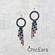 Серьги-кисти "Лунная ночь". Серьги-кисти. ChicEars®. Интернет-магазин Ярмарка Мастеров.  Фото №2