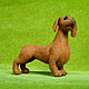 Dachshund. Miniature figurines. Felted toys - WoolenTone. My Livemaster. Фото №5