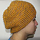Cap made of 100% hemp - for bath, sauna, street ' Yellow'. Caps. Mochalka.. My Livemaster. Фото №4