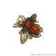 Brooch Bee with amber Spring brooch women's gift for girls. Brooches. BalticAmberJewelryRu Tatyana. My Livemaster. Фото №6