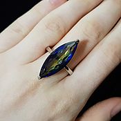 Украшения handmade. Livemaster - original item Silver ring with quartz 27h10 mm. Handmade.