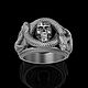 Перстень «Череп и змеи» из серебра. Кольца. M_yuvelir. Интернет-магазин Ярмарка Мастеров.  Фото №2