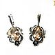 Morganite 'Lira' earrings with peach morganite. Earrings. Design jewelry. Online shopping on My Livemaster.  Фото №2