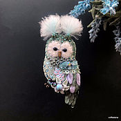 Украшения handmade. Livemaster - original item Brooch Owl with ears 