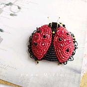 Украшения handmade. Livemaster - original item Brooch ladybug beetle Brooch nasekomojadny girl. Handmade.