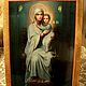 Icon Most Holy Theotokos hot colors directly on solid wood, Icons, Acre,  Фото №1