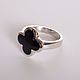Stylish clover ring in 585 white gold and onyx. Rings. jewelry-market. Online shopping on My Livemaster.  Фото №2