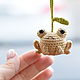 Frog pendant, frog decoration for car, gift for her. . crochetsofttoys. Online shopping on My Livemaster.  Фото №2