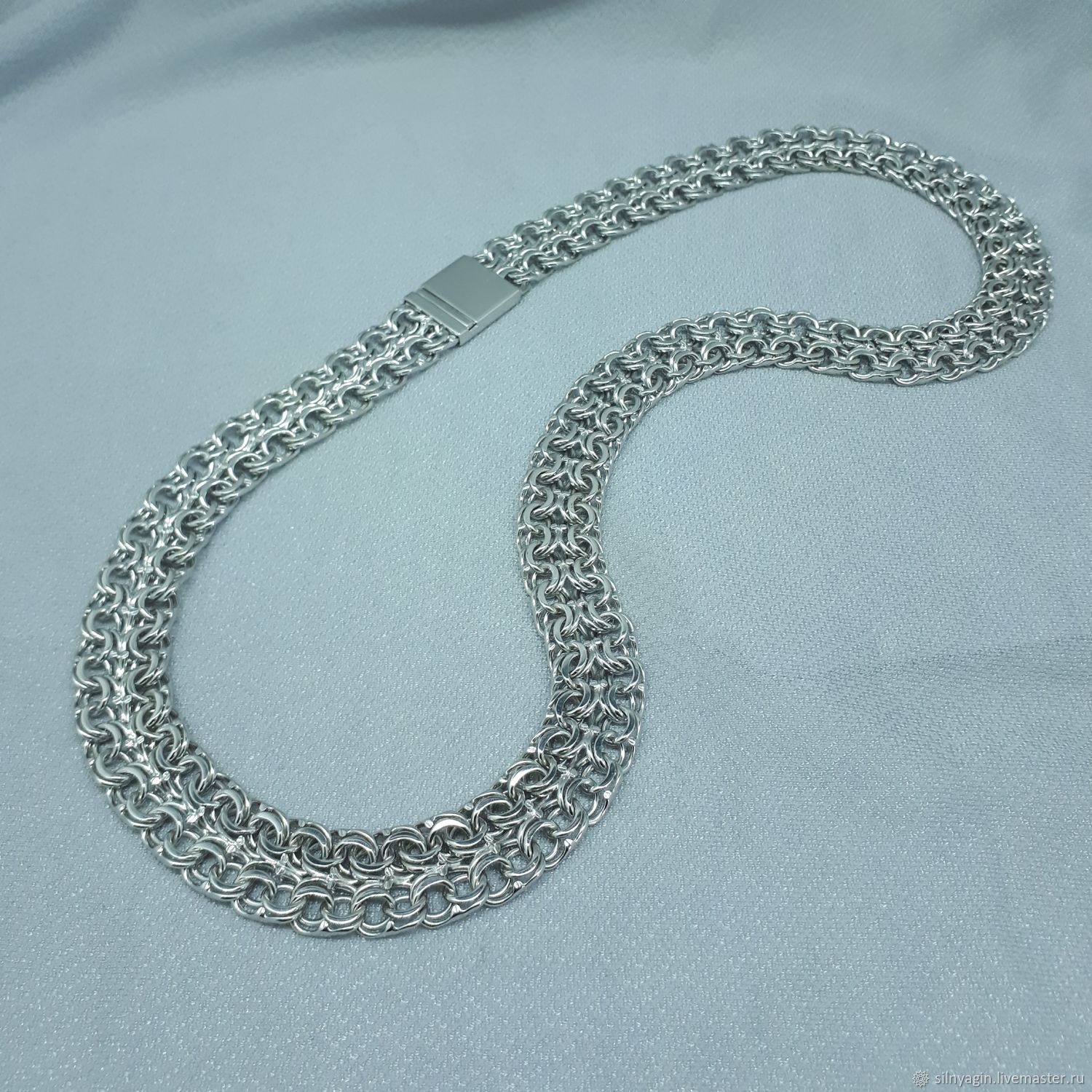 Плетение бисмарк серебро цепочка женская