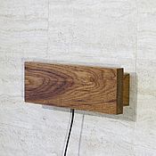 Настенный светильник / Бра из дерева и металла