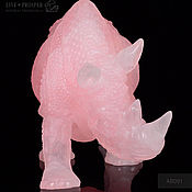 Для дома и интерьера handmade. Livemaster - original item Sentinel Rhino rose quartz gift to the Manager-a symbol of confidence. Handmade.