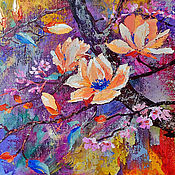 Картина с цветами "Приглашение к Чаю" картина маслом цветы
