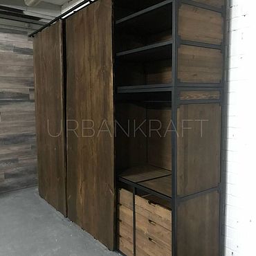 Шкаф-купе в стиле лофт. Urban Craft/Городское Ремесло. Мебель ручной работы - Ярмарка Мастеров Мебель ручной работы. Ярмарка Мастеров - ручная работа Шкаф-купе в стиле лофт. Handmade.
