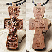 Поморский деревянный крестик. Царь Константин ( Емельяненко )