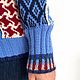 Women's Winter cherry sweater, patchwork, merino wool, hand embroidery. Sweaters. SIBERIA COOL (knitting & painting) (Siberia-Cool). My Livemaster. Фото №5