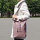 Order  Women's Purple Taya Leather Backpack Bag Mod. CP34-191. Natalia Kalinovskaya. Livemaster. . Backpacks Фото №3