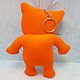 Keychain, ginger kitten plush soft toy for lovers of cats. Stuffed Toys. Dingus! Funny cats and other toys. My Livemaster. Фото №4