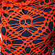 Orange shawl with skulls 'We have cookies' (merino). Shawls. IRINA GRUDKINA Handmade Knitwear. My Livemaster. Фото №4