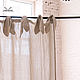 Linen curtain with Bunny ties
