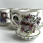 Посуда handmade. Livemaster - original item Mugs and cups: Spicy herbs, tea pairs 6 pcs. Handmade.