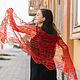 Stole Coral reef openwork knitted linen. Wraps. Bright Shawls by BorchankaZL. My Livemaster. Фото №6