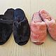 Sheepskin slippers 2 pairs husband wives, Slippers, Moscow,  Фото №1