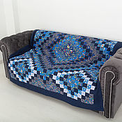 Для дома и интерьера ручной работы. Ярмарка Мастеров - ручная работа Los velos: Azul 220 x 170 cm patchwork colcha patchwork. Handmade.