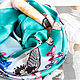 Шелковый платок из ткани Christian Lacroix "Бабочки", Платки, Москва,  Фото №1