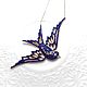Sapphire swallow necklace 925 silver buy. Pendants. luxuryclub. My Livemaster. Фото №5