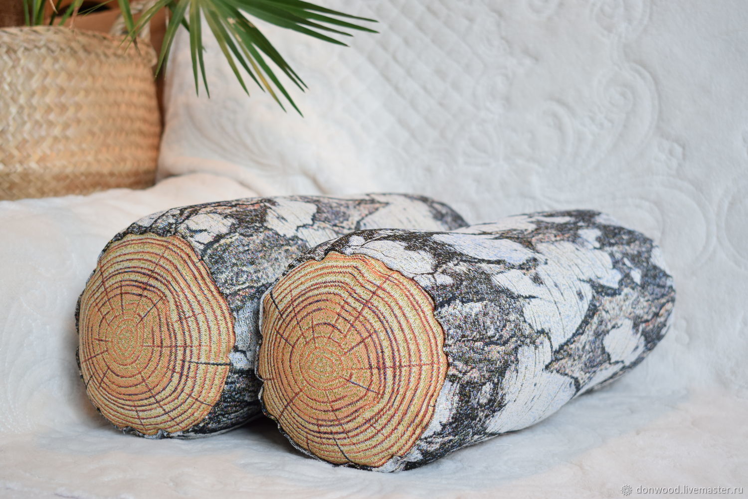 Подушка валик "Полено Береза/Кедр" из гобелена в интернет-магазине на ...